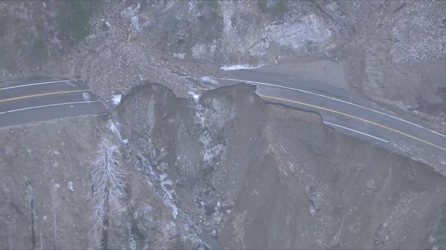 Severely damaged portion of Angeles Crest Highway closed<br><br>
