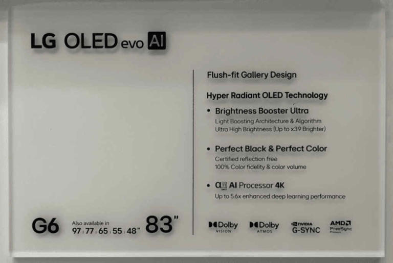 LG G6 and W6 wallpaper TV with brighter OLED tech leak ahead of CES 2026