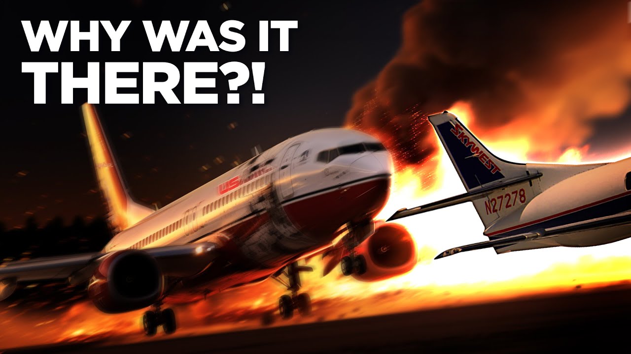 Watch the moment a plane lands on top of another plane
