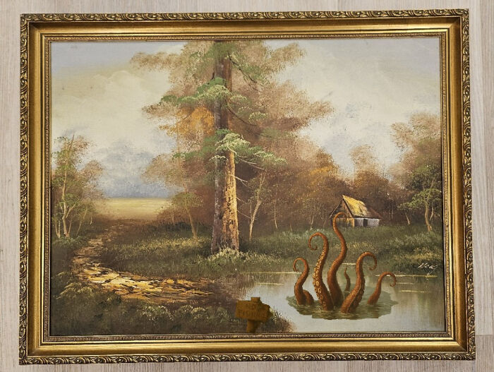71 Of The Best ‘Repaintings’ Done By People On Old Thrifted Artworks (New Pics)