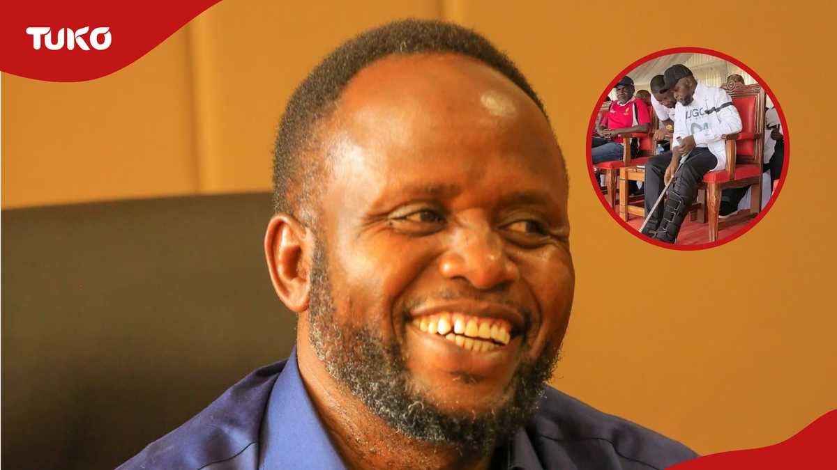 Governor George Natembeya makes first public appearance after leg ...