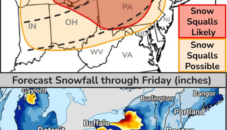 Frigid New Year's Eve will include snow chances in Times Square, these ...
