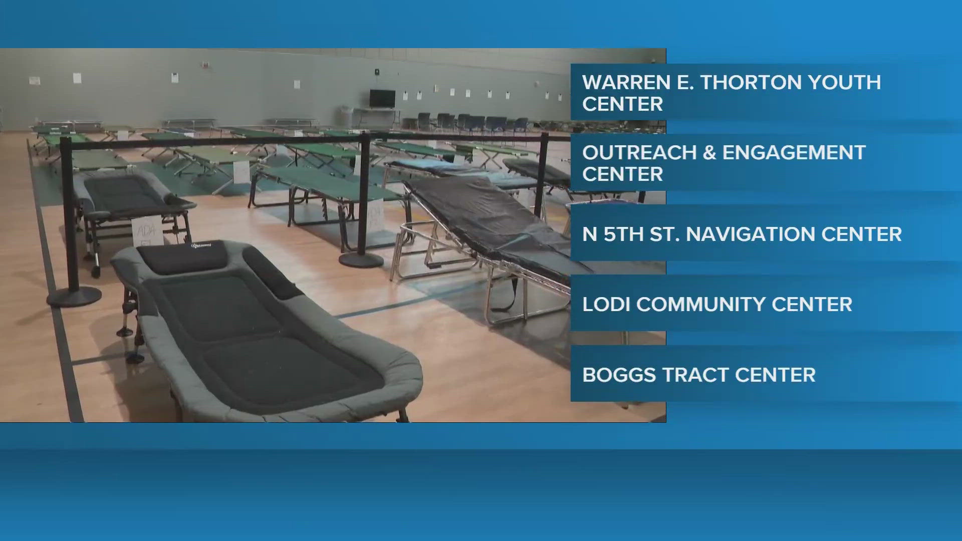 Warming centers open in the Sacramento area