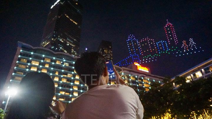 Atraksi Drone untuk Korban Bencana Sumatera di Jakarta