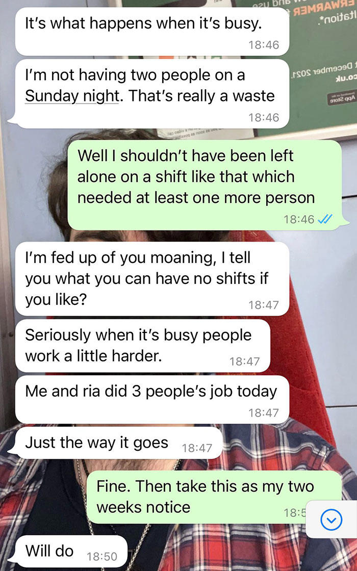 14 screenshots of people’s 'I quit' texts because 'screw that, I ...