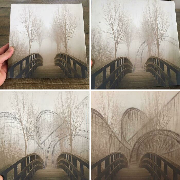 71 Of The Best ‘Repaintings’ Done By People On Old Thrifted Artworks (New Pics)