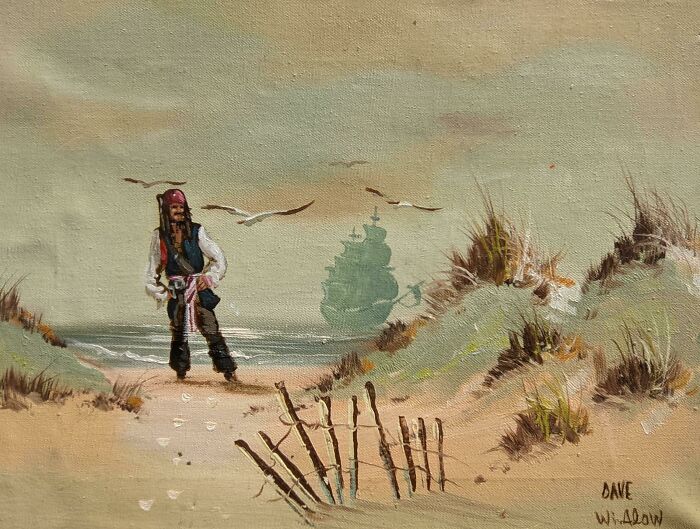 71 Of The Best ‘Repaintings’ Done By People On Old Thrifted Artworks (New Pics)