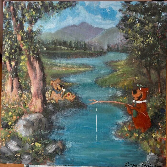 71 Of The Best ‘Repaintings’ Done By People On Old Thrifted Artworks (New Pics)