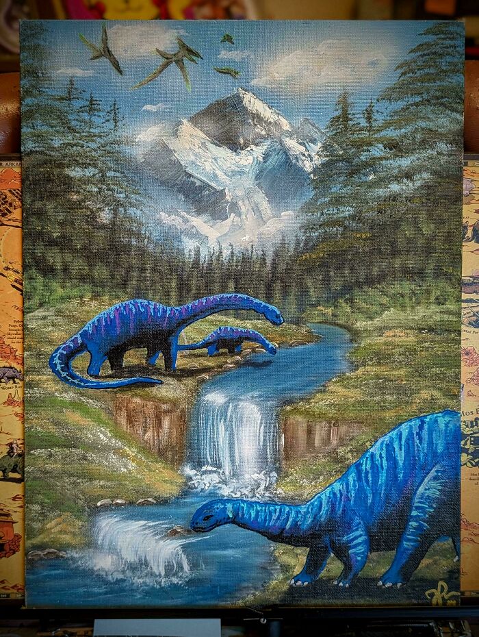 71 Of The Best ‘Repaintings’ Done By People On Old Thrifted Artworks (New Pics)