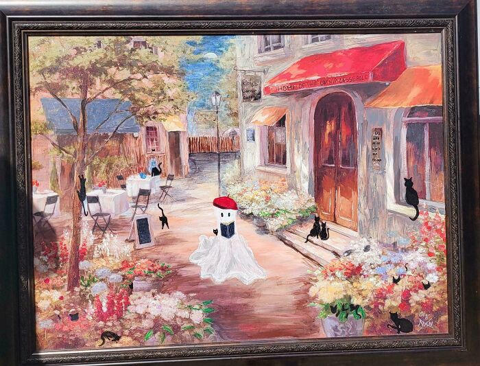 71 Of The Best ‘Repaintings’ Done By People On Old Thrifted Artworks (New Pics)