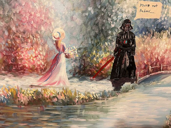 71 Of The Best ‘Repaintings’ Done By People On Old Thrifted Artworks (New Pics)