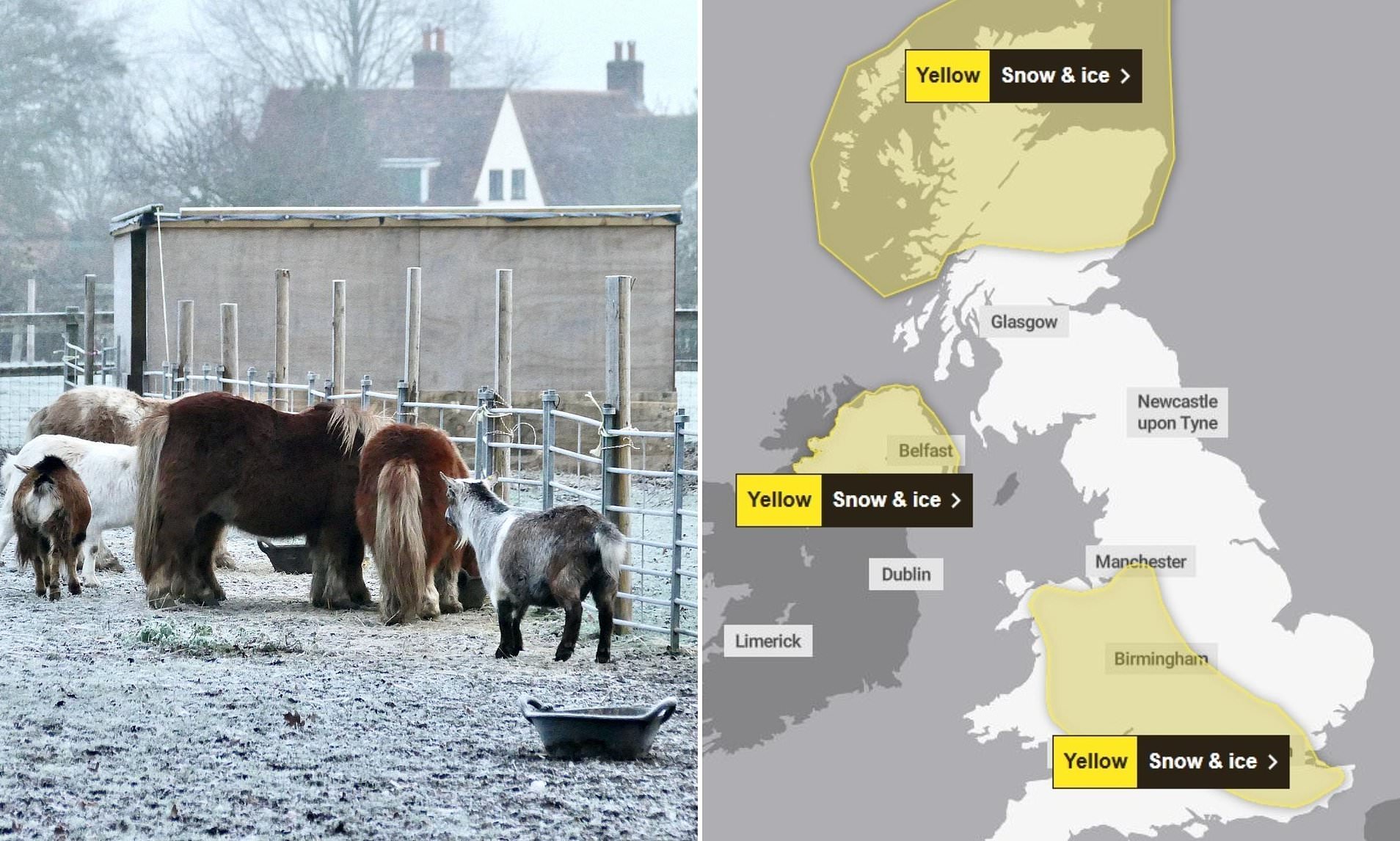 Met Office issues snow warning for London as New Year brings Arctic freeze