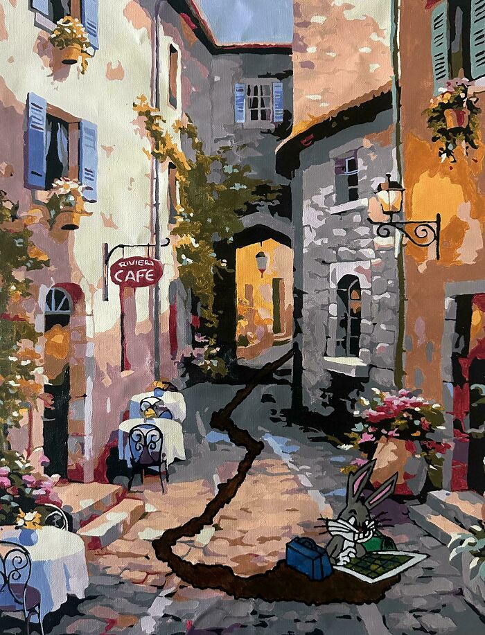71 Of The Best ‘Repaintings’ Done By People On Old Thrifted Artworks (New Pics)