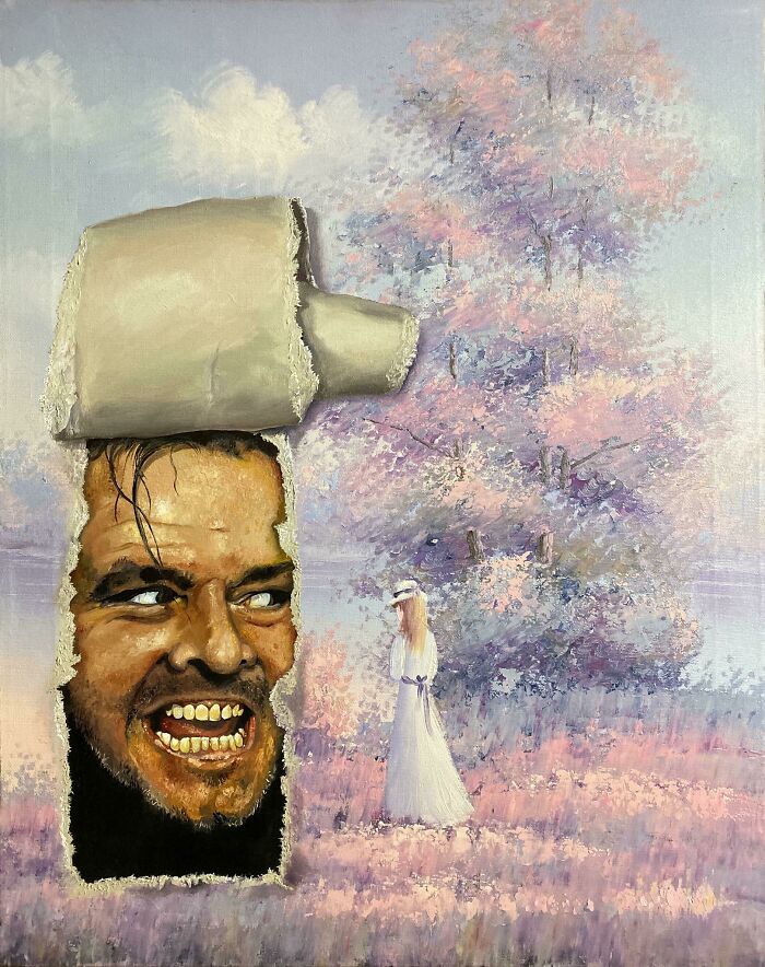 71 Of The Best ‘Repaintings’ Done By People On Old Thrifted Artworks (New Pics)