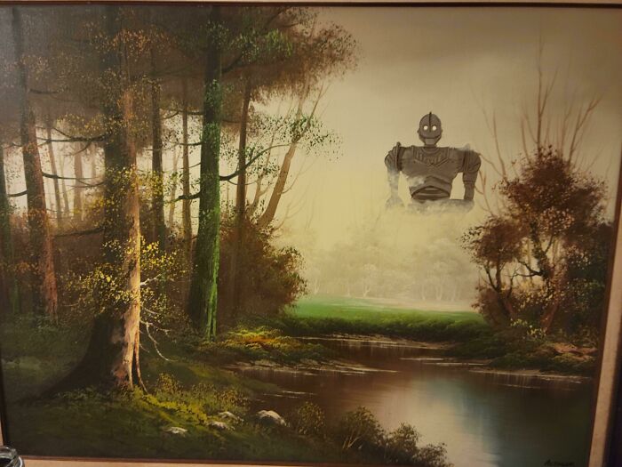 71 Of The Best ‘Repaintings’ Done By People On Old Thrifted Artworks (New Pics)