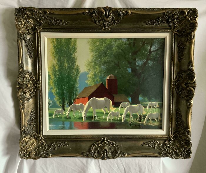 71 Of The Best ‘Repaintings’ Done By People On Old Thrifted Artworks (New Pics)