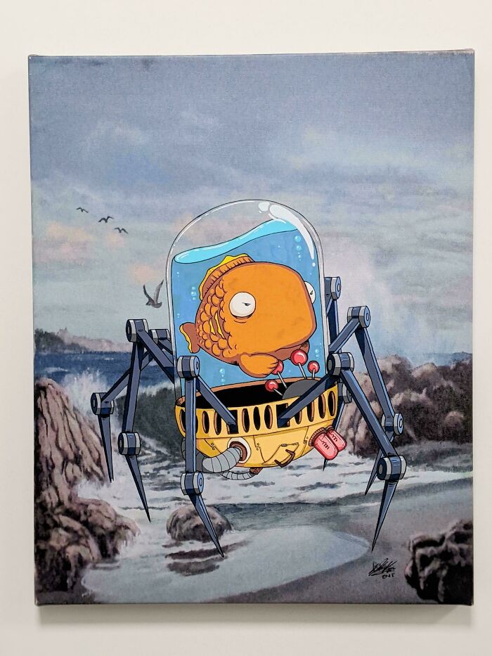 71 Of The Best ‘Repaintings’ Done By People On Old Thrifted Artworks (New Pics)