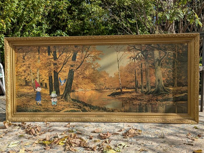 71 Of The Best ‘Repaintings’ Done By People On Old Thrifted Artworks (New Pics)
