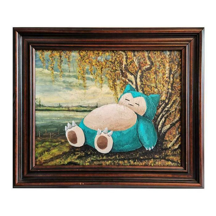 71 Of The Best ‘Repaintings’ Done By People On Old Thrifted Artworks (New Pics)