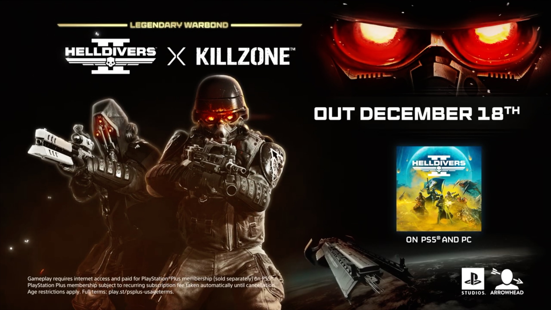 Helldivers 2 official Killzone legendary Warbond trailer