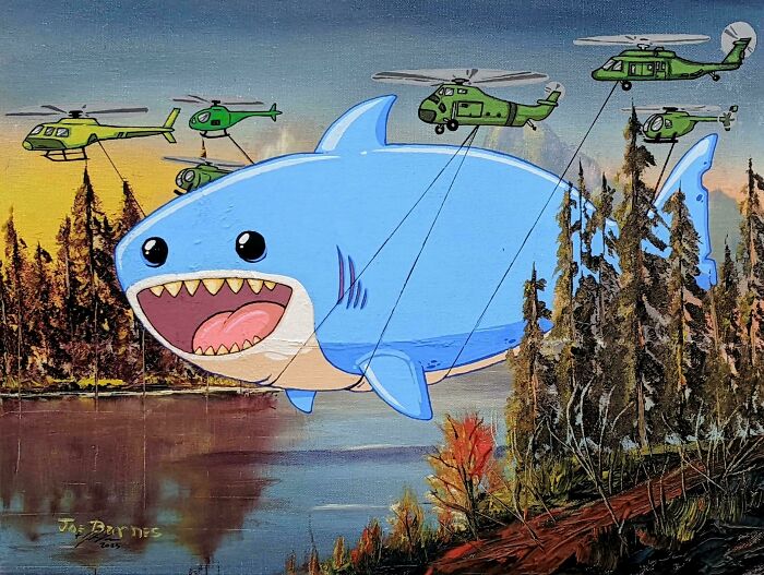71 Of The Best ‘Repaintings’ Done By People On Old Thrifted Artworks (New Pics)