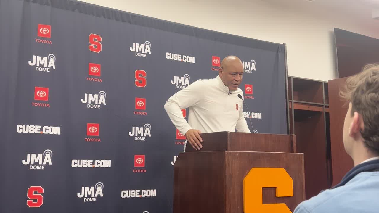 Adrian Autry discusses Syracuse's loss to Hofstra