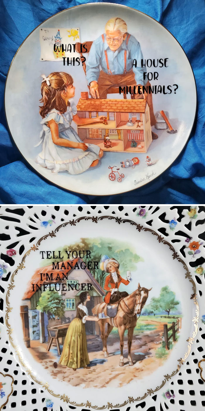71 Of The Best ‘Repaintings’ Done By People On Old Thrifted Artworks (New Pics)