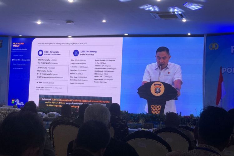 Tangani Ribuan Kasus Narkoba, Polda Metro Jaya Sita 3.291 Ton Barang Bukti Nilai Rp 1,7 Triliun