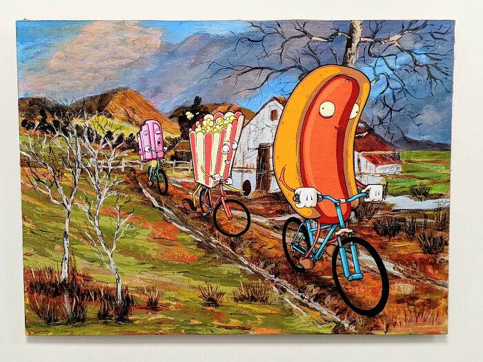 71 Of The Best ‘Repaintings’ Done By People On Old Thrifted Artworks (New Pics)
