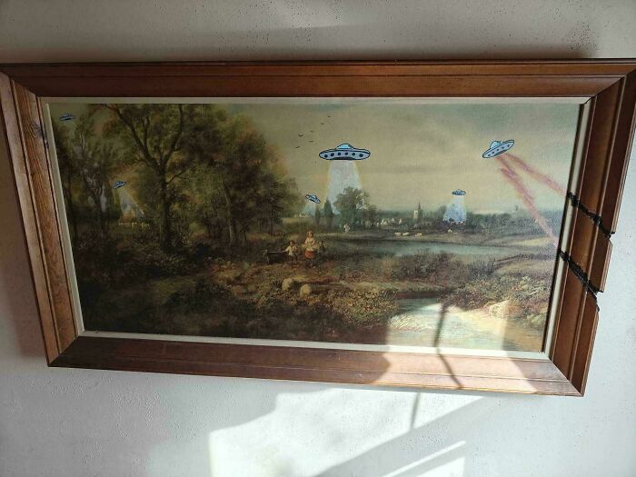 71 Of The Best ‘Repaintings’ Done By People On Old Thrifted Artworks (New Pics)