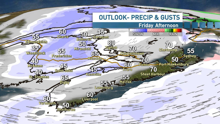 New year to kick off with snow and rain for the Maritimes