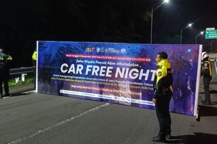 Polres Bogor Larang Naik-Turun Kendaraan di Jalur Puncak Hingga Pukul 01.00 WIB