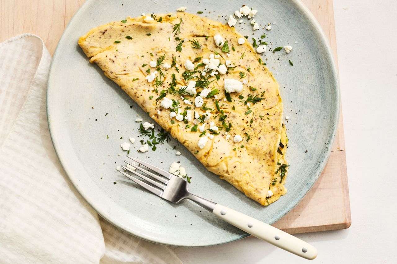 Southern Living Folded Omelette on a plate to serve