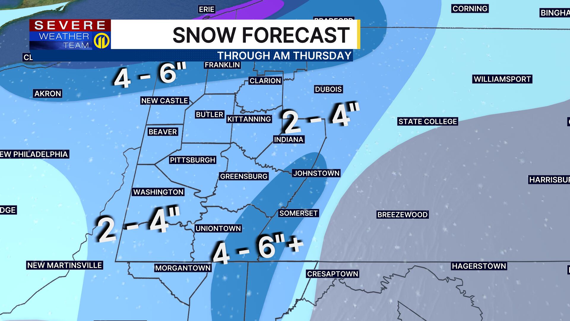 Several inches of snow expected to fall during New Year’s Eve festivities