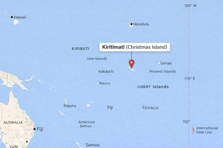 Mapa de las islas del Pacífico.