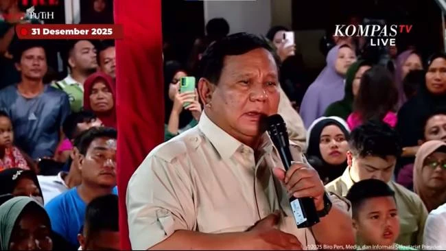 Prabowo di Tapanuli Selatan: Selamat Tahun Baru, Semoga Tuhan Beri yang Terbaik
