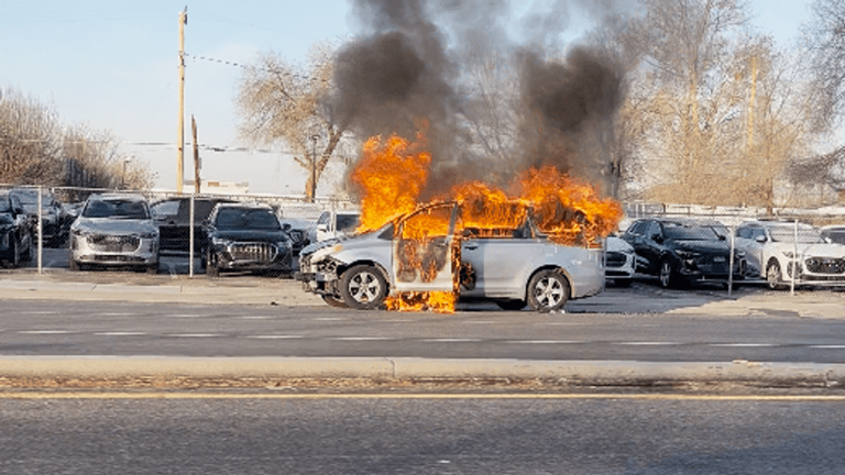 Vehicle fire forces brief closure of southbound State Street in Salt Lake