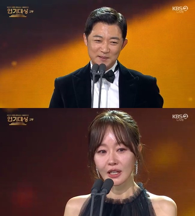 대상 안재욱X엄지원, 故 이순재 생각에 울컥 '독수리 5형제' 11관왕(종합)[KBS연기대상]