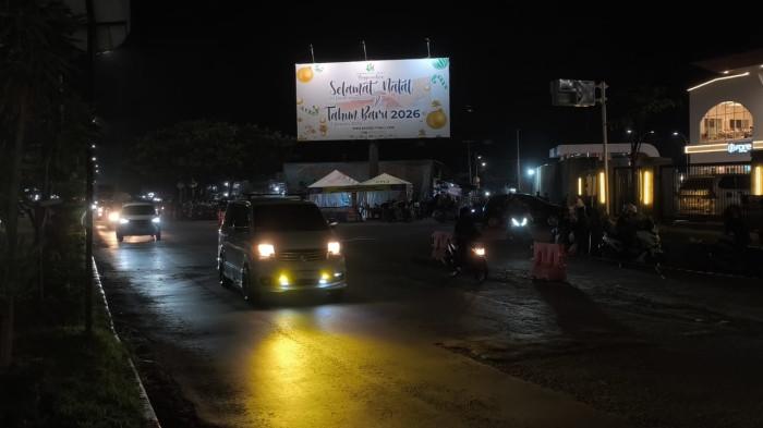 Malam Tahun Baru 2026, Basko City Mall Dipadati Pengunjung