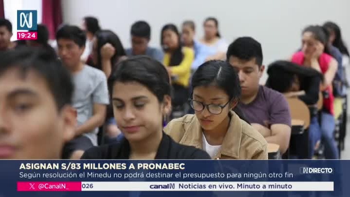 MEF transfiere S/ 83 millones al Minedu para el Pronabec