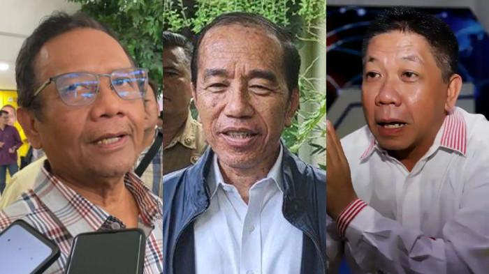 POLEMIK IJAZAH JOKOWI - Kolase foto pakar hukum tata negara Mahfud MD (kiri), Presiden ke-7 RI Joko Widodo (tengah), dan pakar komunikasi politik Effendi Gazali (kanan). (Tribunnews/Igman Ibrahim/JEPRIMA/Tribun Solo/Ahmad Syarifuddin)