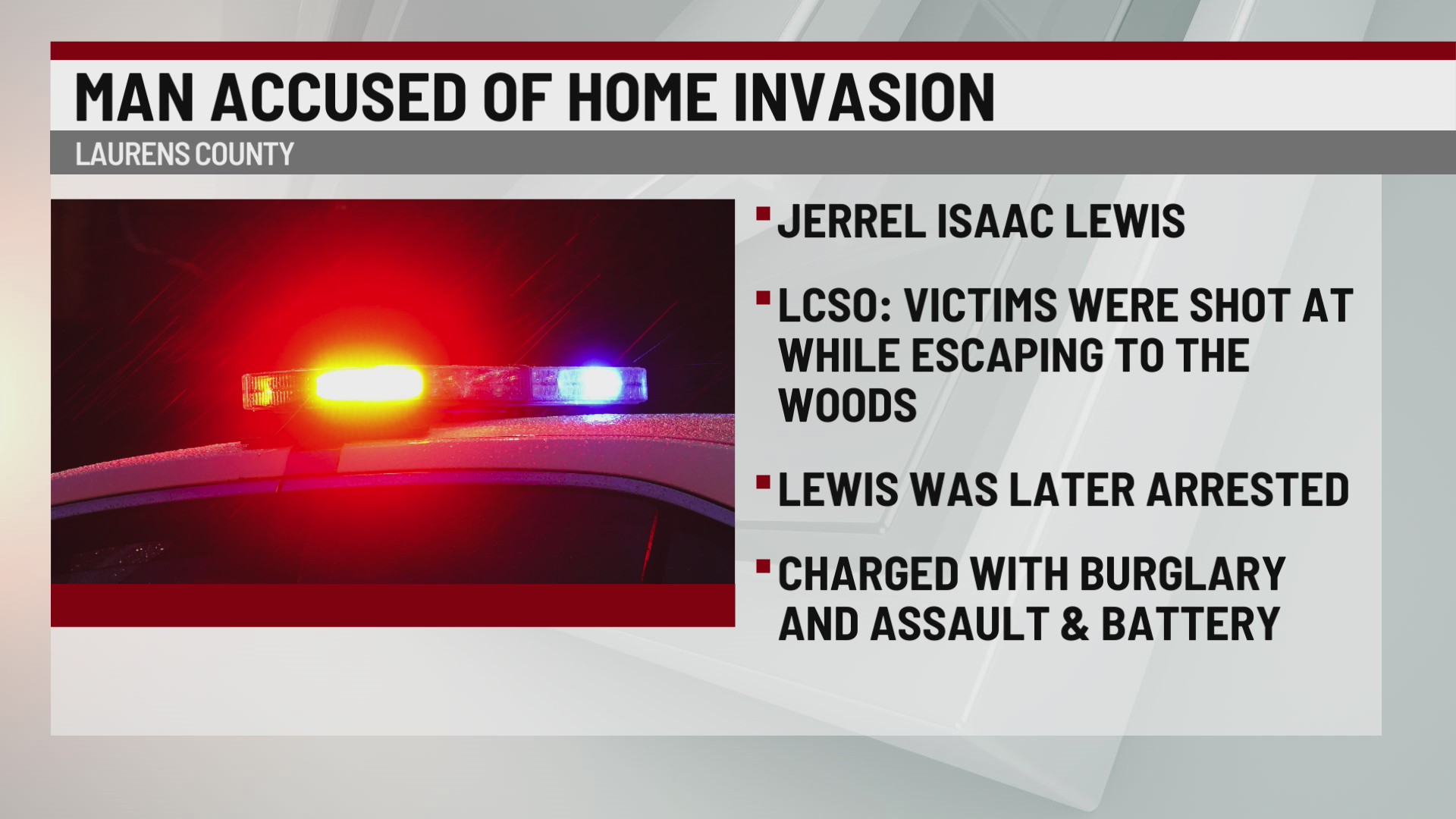 Man accused of shooting at victims, including children in Laurens Co.
