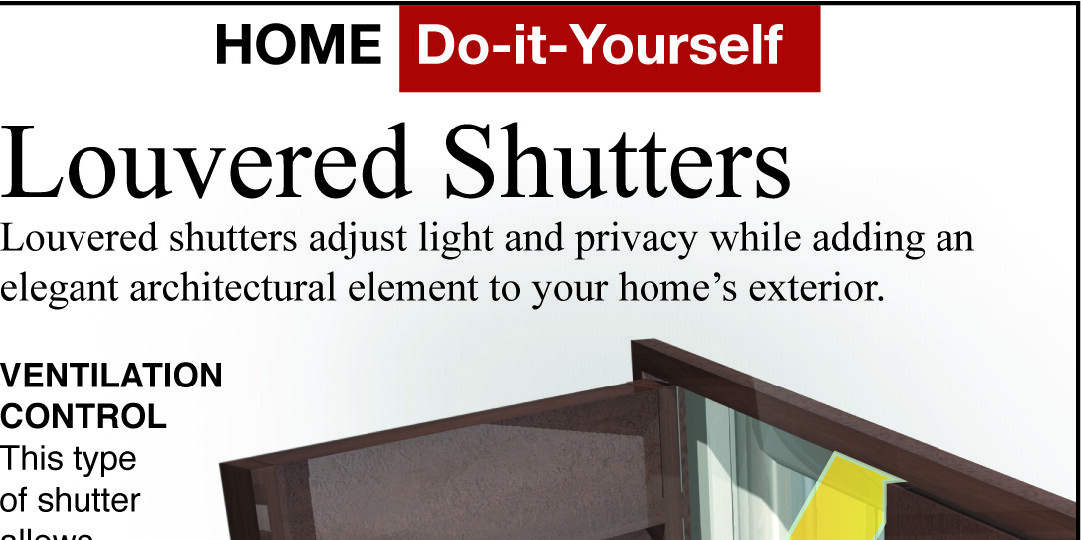 Add attractive louvered shutters