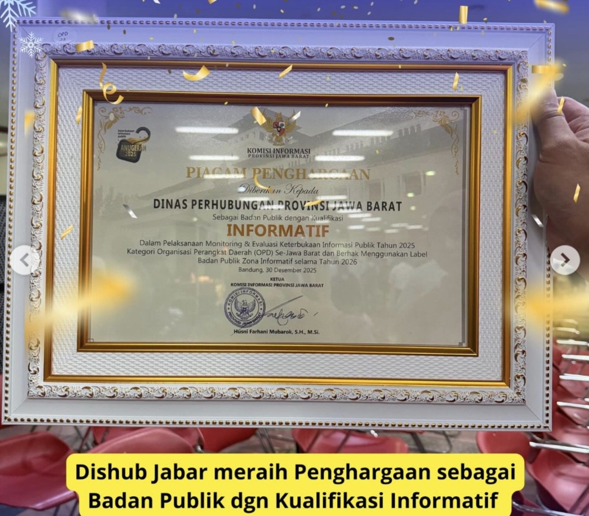 Dishub Jabar raih penghargaan bergengsi 2025, bukti komitmen layanan transparan Pemprov Jabar