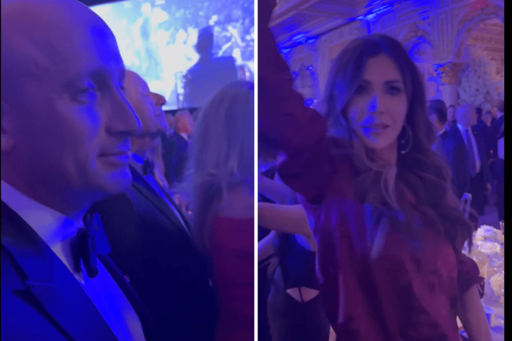 Kristi Noem y Stephen Miller bailan ‘Ice Ice Baby’ en la fiesta de Nochevieja