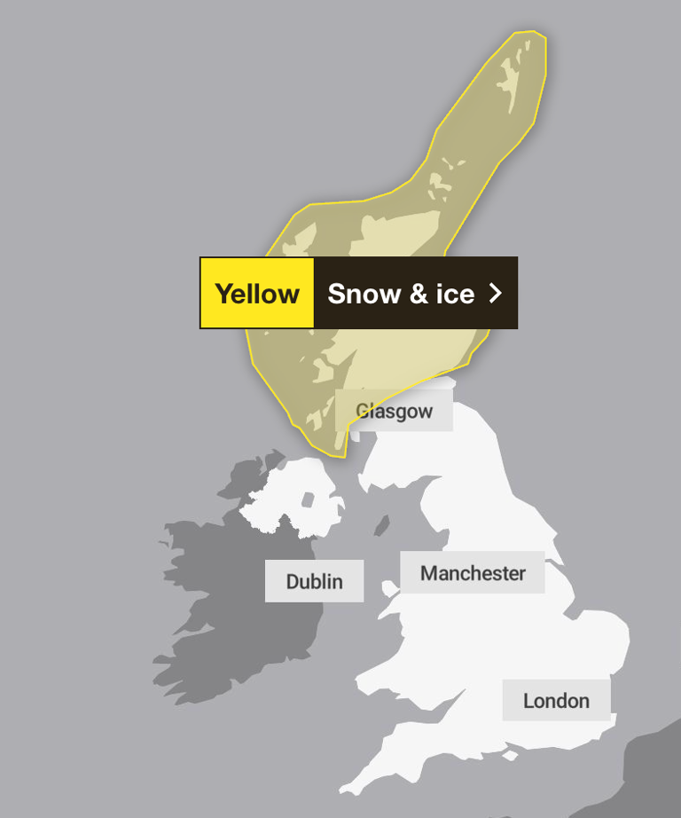 Met Office issues 'risk to life' weather warning as snow hits UK
