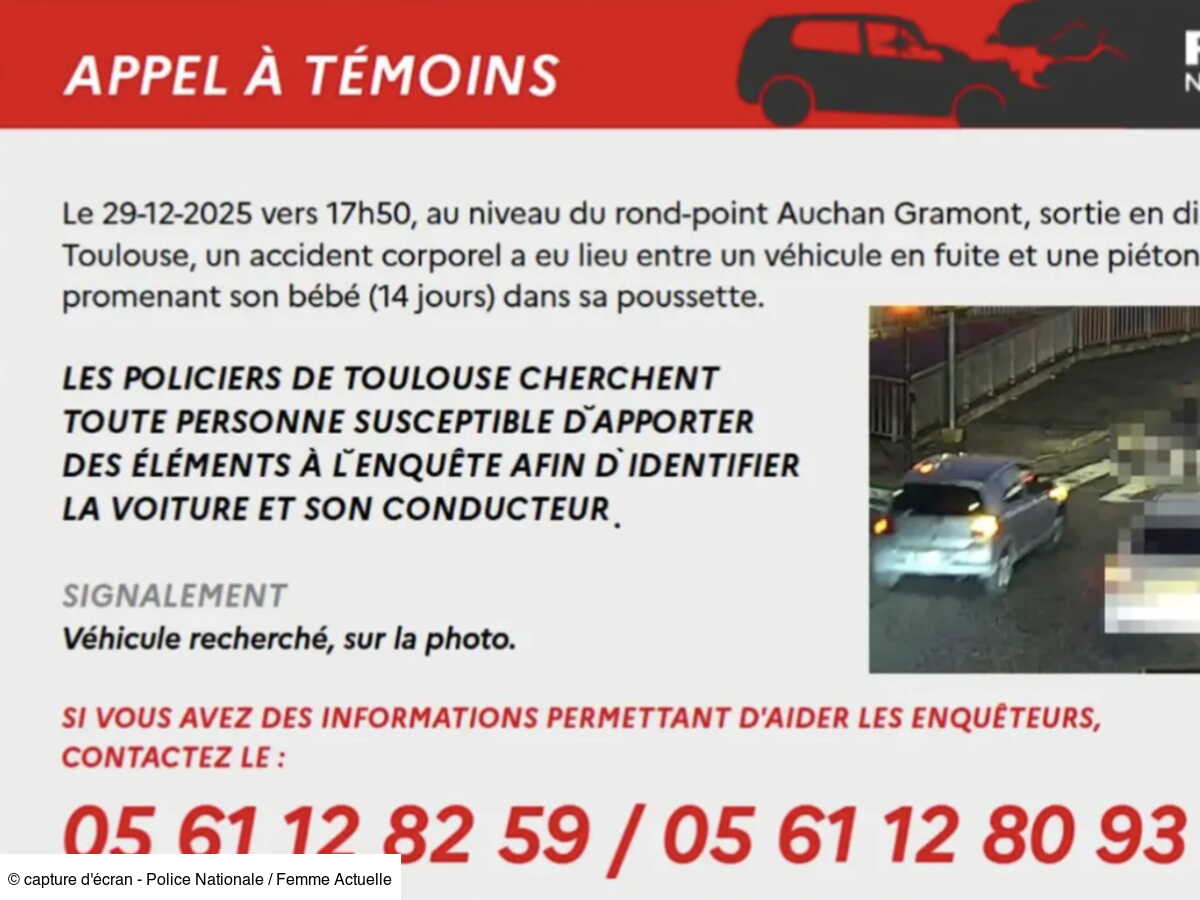 Une femme et son bébé renversés près de Toulouse, la police lance un ...