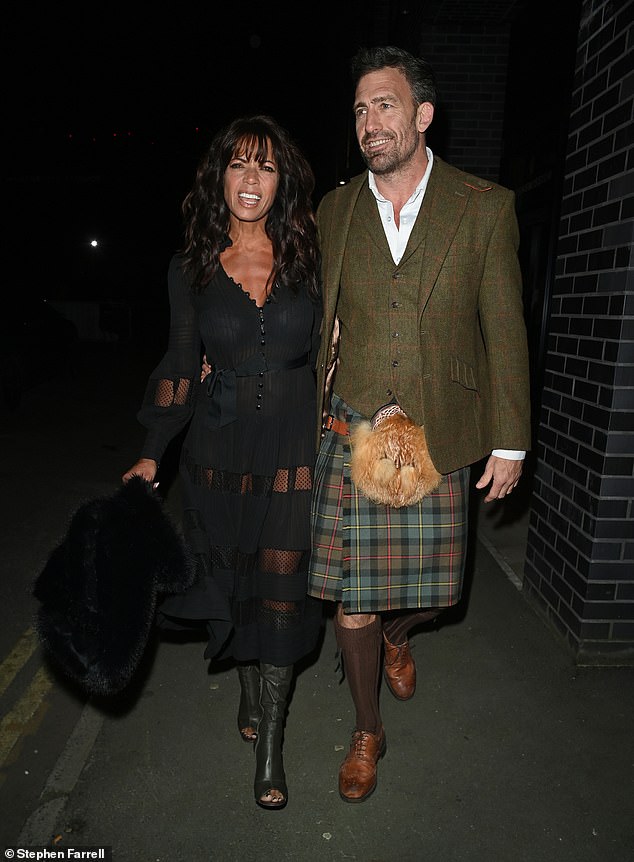 Jenny Powell, 57, and her fiancé Martin Lowe celebrate New Year's Eve ...