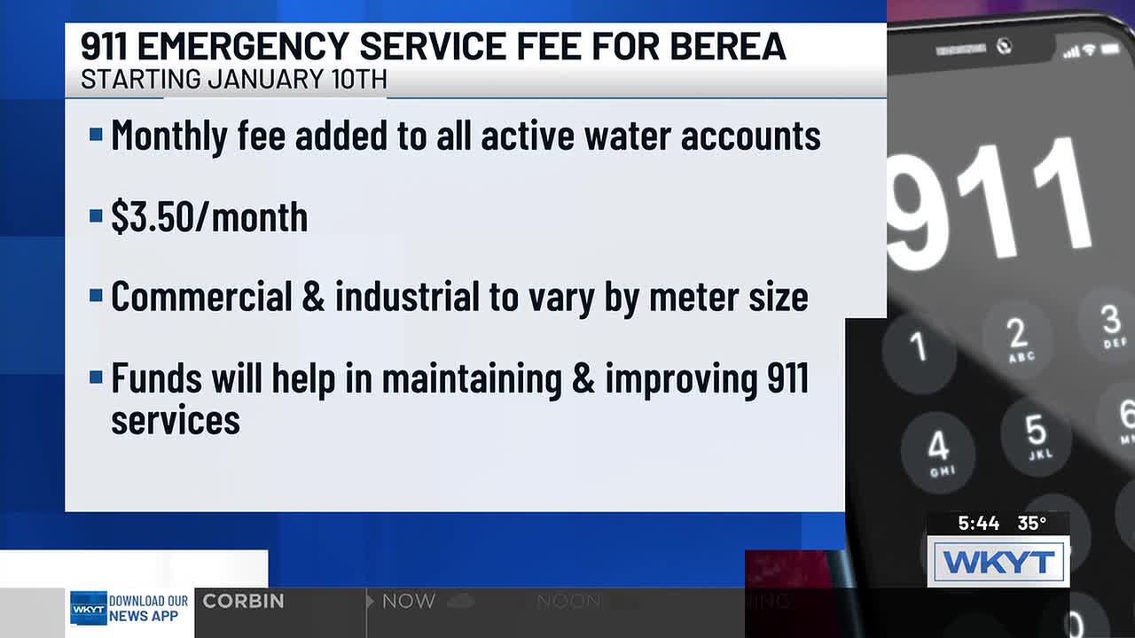 Berea to begin adding 911 emergency service fee onto water bills