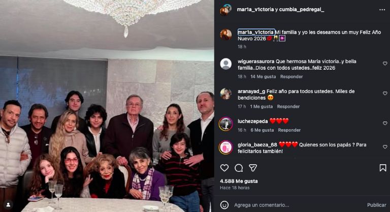 Así celebró Año Nuevo. Foto: IG ??????@mar1a_v1ctoria